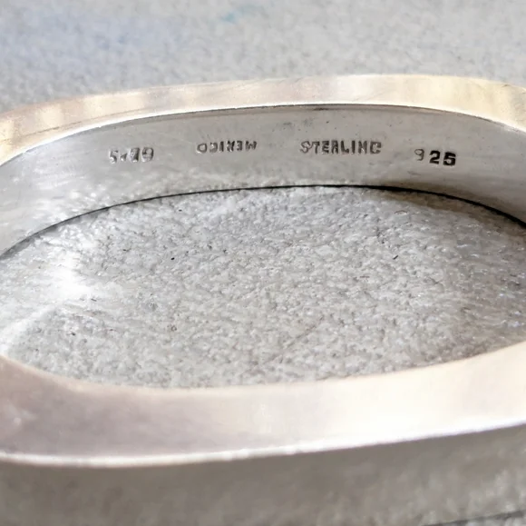 Vintage Taxco Sterling Silver Bracelet 6.5" - Picture 2 of 13